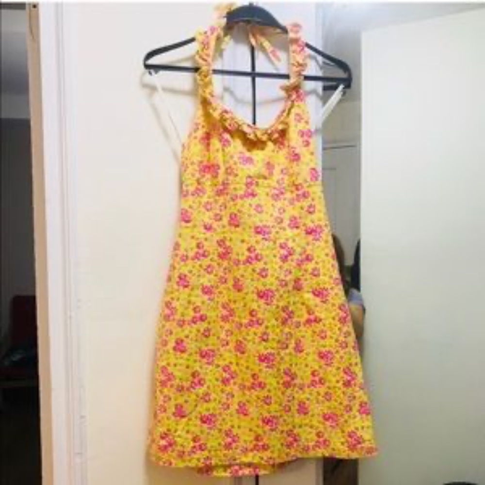 Lilly Pulitzer Ruffled Halter Dress Size 6 Floral